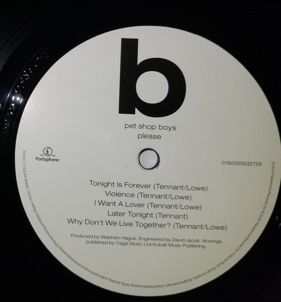 Pet Shop Boys : Please (LP, Album, RE, RM, 180)