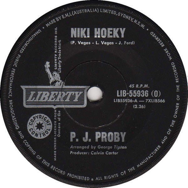 P.J. Proby : Niki Hoeky  (7")