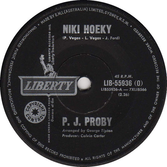 P.J. Proby : Niki Hoeky  (7")