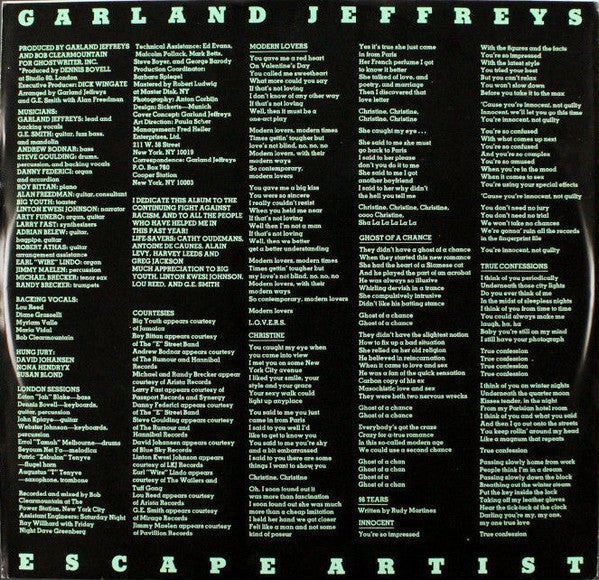 Garland Jeffreys : Escape Artist (LP, Album + 7", EP)