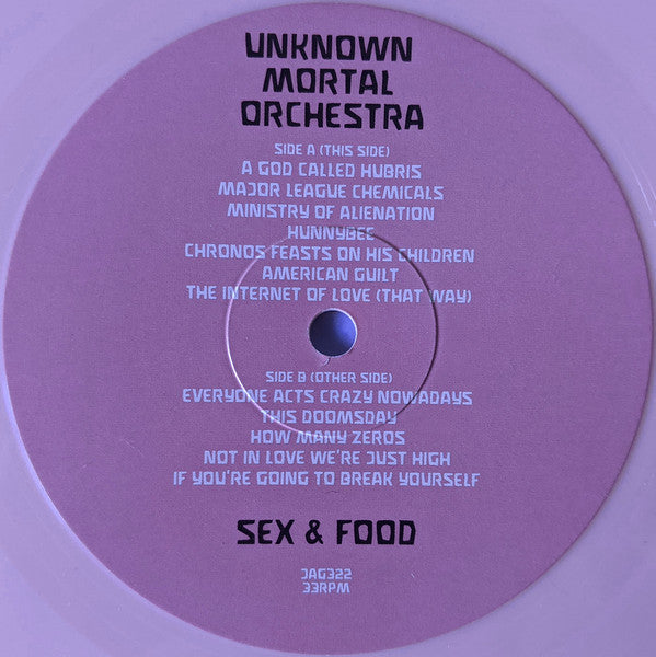 Unknown Mortal Orchestra : Sex & Food (LP, Album, Ltd, Pin)