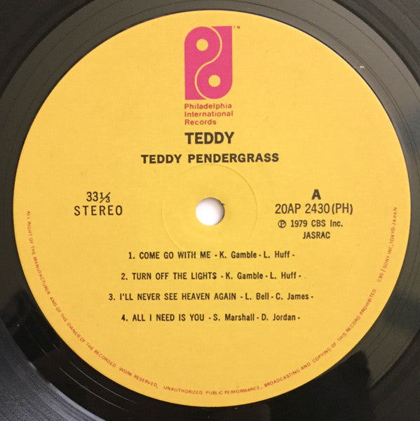 Teddy Pendergrass : Teddy (LP, Album, RE)
