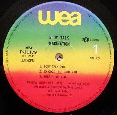 Imagination : Body Talk (LP, Album)