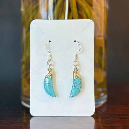 Savoy Truffles - Turquoise Moon Earrings