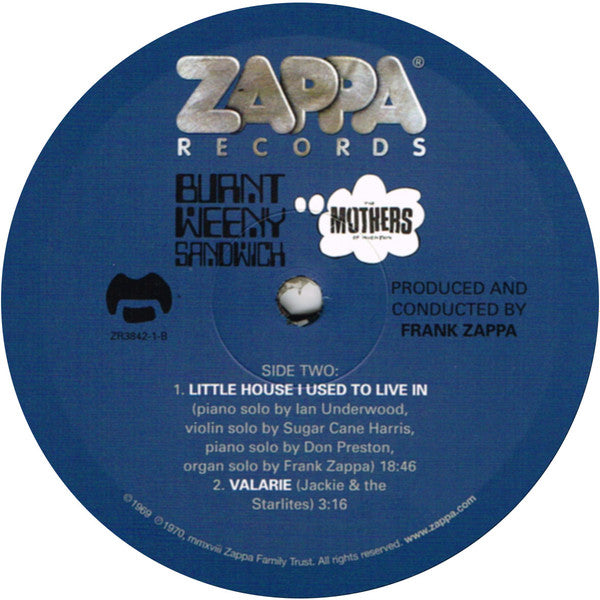 The Mothers Of Invention* : Burnt Weeny Sandwich (LP, Album, RE, RM, 180)