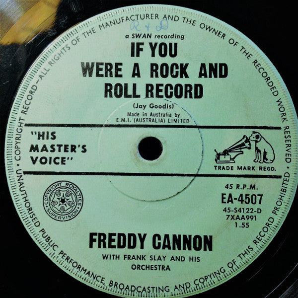 Freddy Cannon : If You Were A Rock And Roll Record / The Truth, Ruth (7", Single)