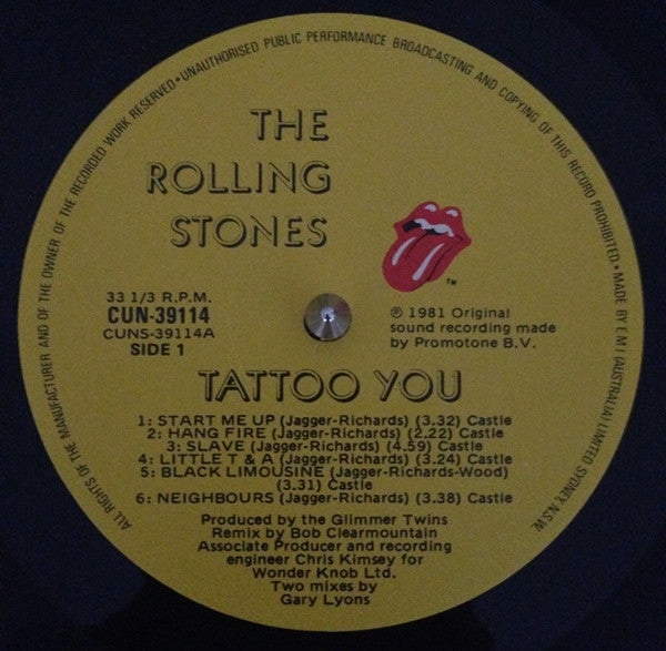 Rolling Stones* : Tattoo You (LP, Album)