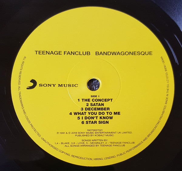 Teenage Fanclub : Bandwagonesque (LP, Album, RE, RM + 7", Ltd)