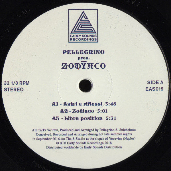 Pellegrino S. Snichelotto Pres. Zodyaco : Zodyaco (12", MiniAlbum)