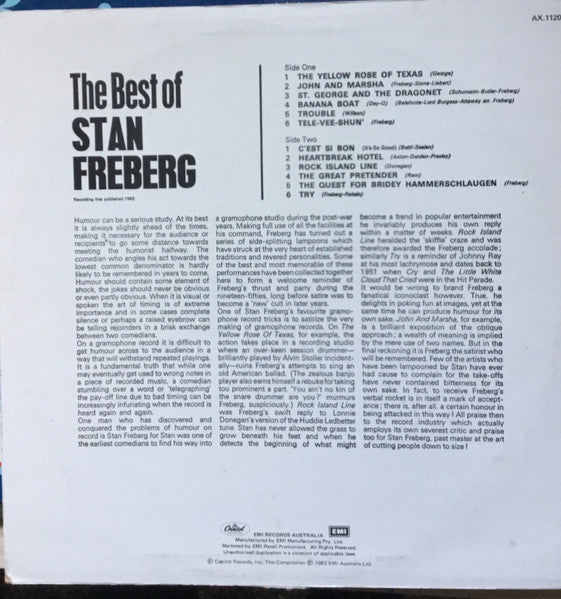 Stan Freberg : The Best Of Stan Freberg (LP, Comp, Mono)