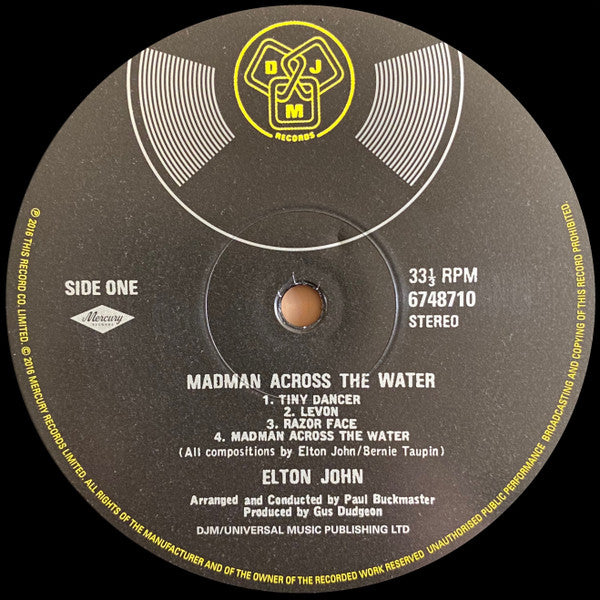 Elton John : Madman Across The Water (LP, Album, RE, RM, 180)