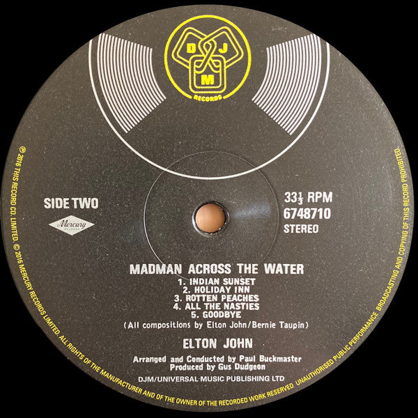 Elton John : Madman Across The Water (LP, Album, RE, RM, 180)