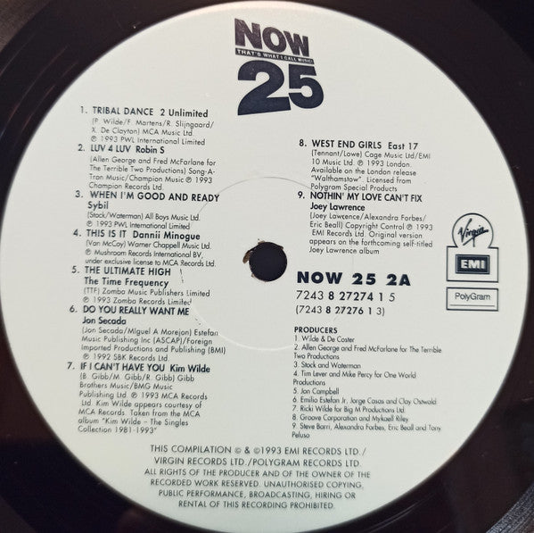 Various : Now That's What I Call Music! 25 (2xLP, Comp)
