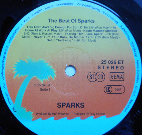 Sparks : The Best Of Sparks (LP, Comp)