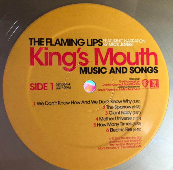 The Flaming Lips Featuring Narration By Mick Jones : King's Mouth (Music And Songs) (LP, Album, RSD, Ltd, Gol)