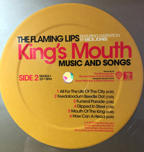 The Flaming Lips Featuring Narration By Mick Jones : King's Mouth (Music And Songs) (LP, Album, RSD, Ltd, Gol)
