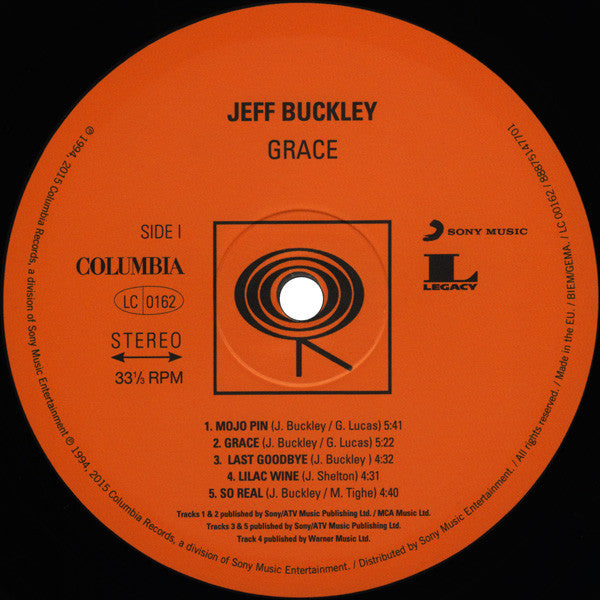 Jeff Buckley : Grace (LP, Album, RE, RP, 180)