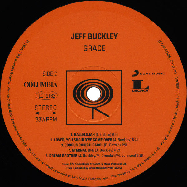Jeff Buckley : Grace (LP, Album, RE, RP, 180)