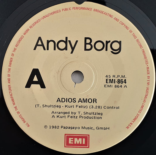 Andy Borg : Adios Amor (7", Single)