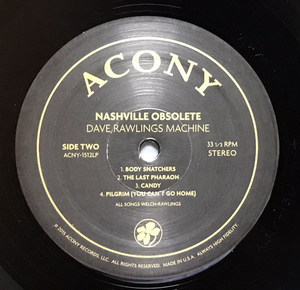 Dave Rawlings Machine : Nashville Obsolete (LP, Album, RE)