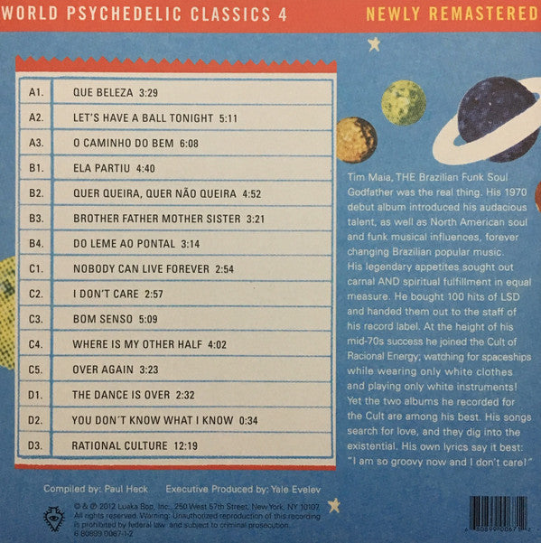 Tim Maia : Nobody Can Live Forever (The Existential Soul Of Tim Maia) (2xLP, Comp, RM)