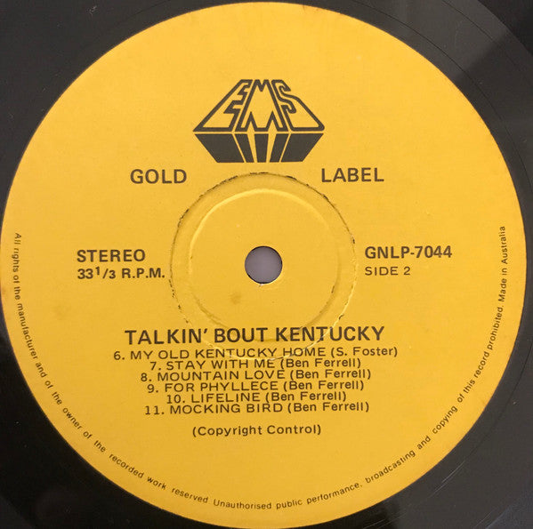 Ben Ferrell : Talkin' Bout Kentucky (LP, Album)