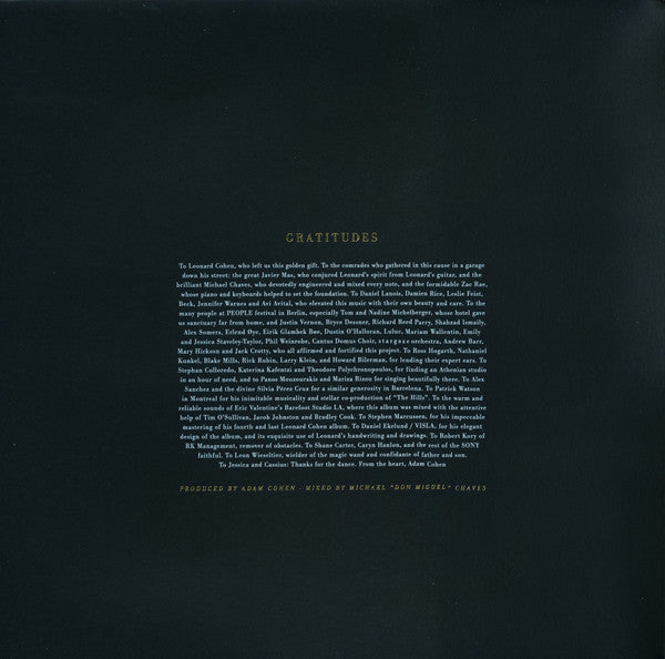 Leonard Cohen : Thanks For The Dance (LP, Album, 180)