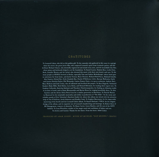 Leonard Cohen : Thanks For The Dance (LP, Album, 180)