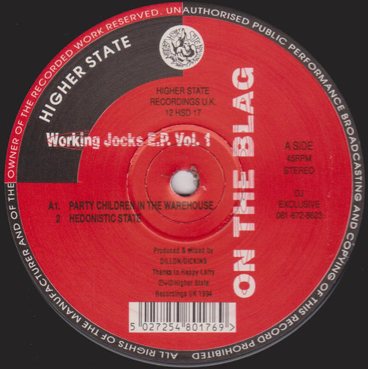 On The Blag : Working Jocks E.P. Vol. 1 (12", EP, Red)