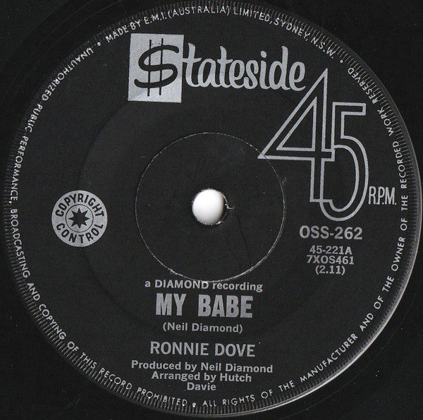 Ronnie Dove : My Babe (7", Single)