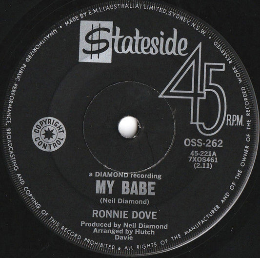 Ronnie Dove : My Babe (7", Single)