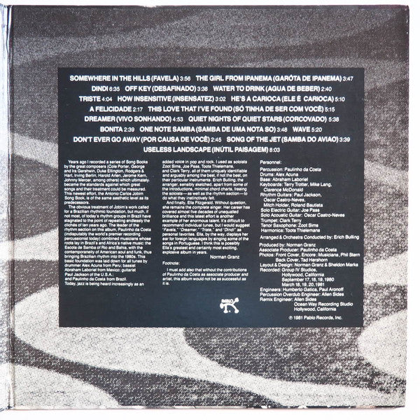 Ella Fitzgerald : Ella Abraça Jobim - Ella Fitzgerald Sings The Antonio Carlos Jobim Song Book (2xLP, Album, Gat)