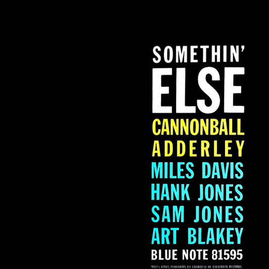 Cannonball Adderley, Miles Davis, Hank Jones, Sam Jones, Art Blakey : Somethin' Else (LP, Album, RE, RM)