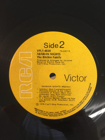 The Ritchie Family : Arabian Nights (LP, Album, P/Mixed)