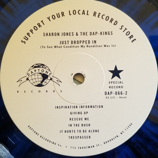 Sharon Jones & The Dap-Kings : Just Dropped In (To See What Condition My Rendition Was In) (LP, Album, RSD, Ltd, Blu)