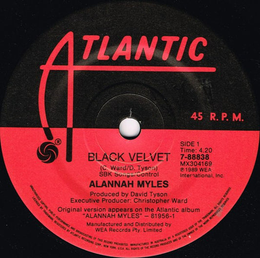 Alannah Myles : Black Velvet (7", Single)