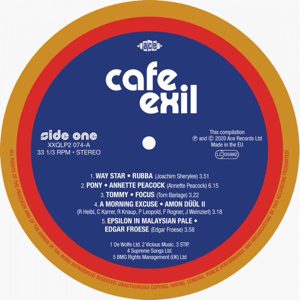 Various : Cafe Exil (New Adventures In European Music 1972-1980) (2xLP, Comp)