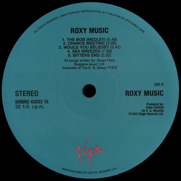 Roxy Music : Roxy Music (LP, Album, Ltd, RE, 180)