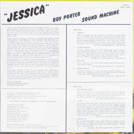 Roy Porter Sound Machine : Jessica (LP, Album, RE)