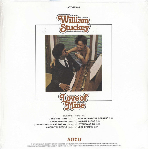 WILLIAM STUCKEY-LOVE OF MINE LPレコード AOCN William Stuckey – Love Of Mine – Vinyl (LP, Album), 1979