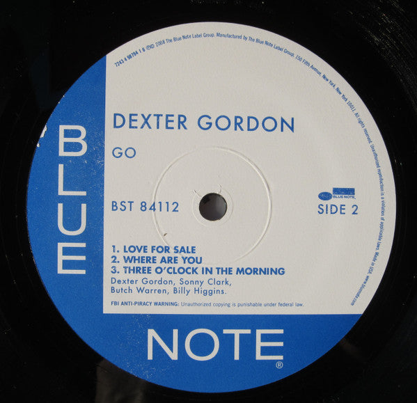 Dexter Gordon : Go! (LP, Album, RE + CD, Album, RE, Pap)