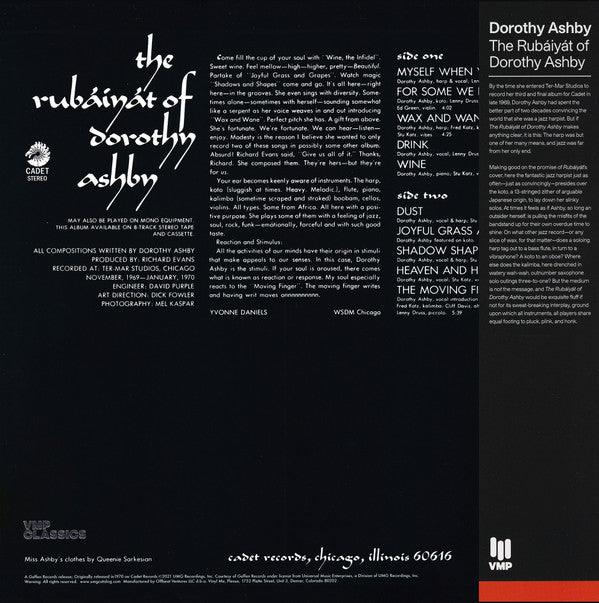 Dorothy Ashby : The Rubáiyát Of Dorothy Ashby (LP, Album, Club, RE, RM, 180)