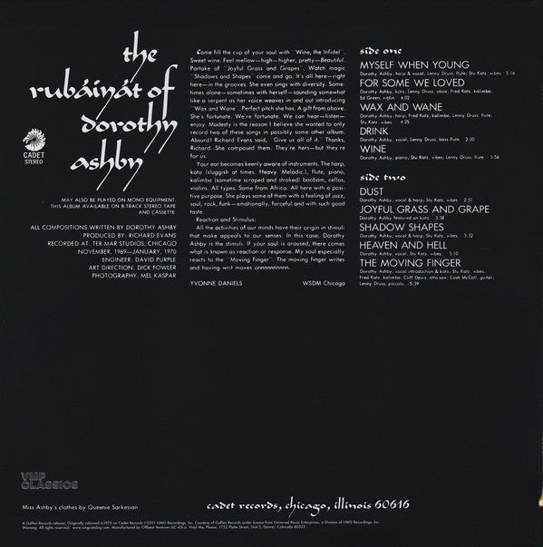 Dorothy Ashby : The Rubáiyát Of Dorothy Ashby (LP, Album, Club, RE, RM, 180)