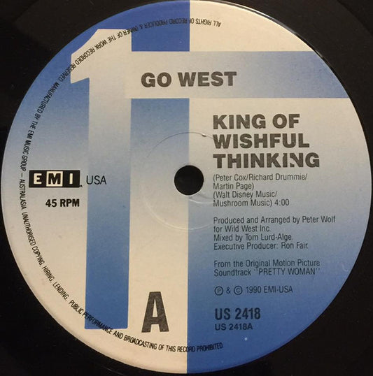 Go West : King Of Wishful Thinking (7", Single)