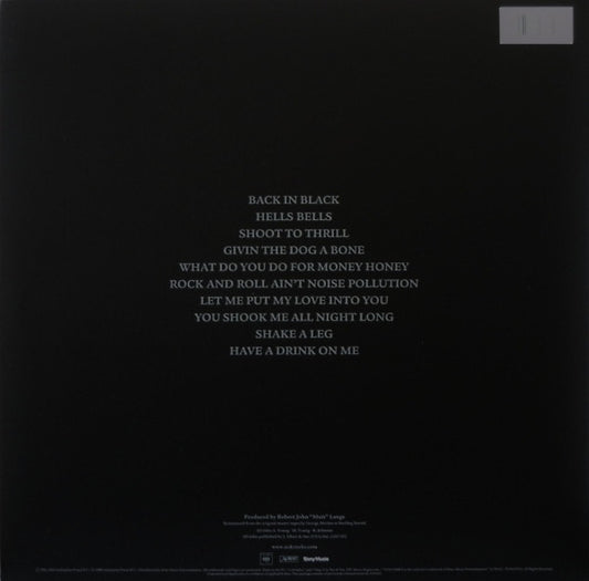 AC/DC : Back In Black (LP, Album, RE, RM, 180)