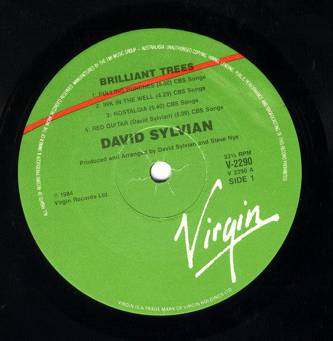 David Sylvian : Brilliant Trees (LP, Album)