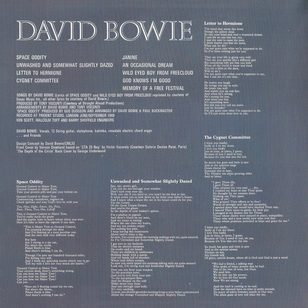 David Bowie : David Bowie (LP, Album, Ltd, RE, RM, 40t)