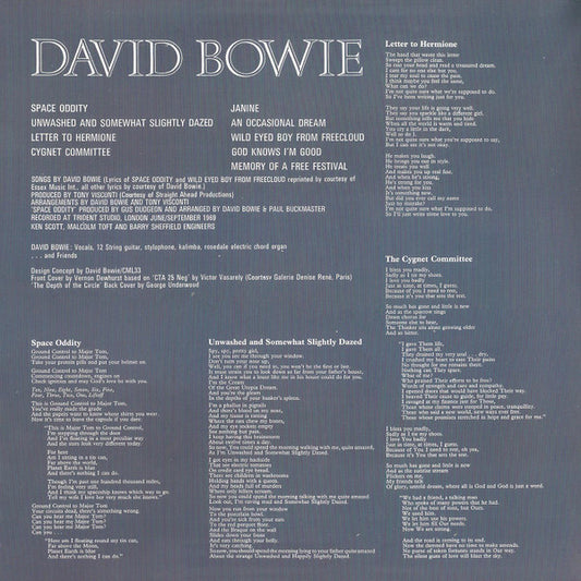 David Bowie : David Bowie (LP, Album, Ltd, RE, RM, 40t)