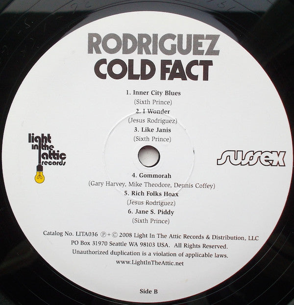 Sixto Rodriguez : Cold Fact (LP, Album, RE, RM)