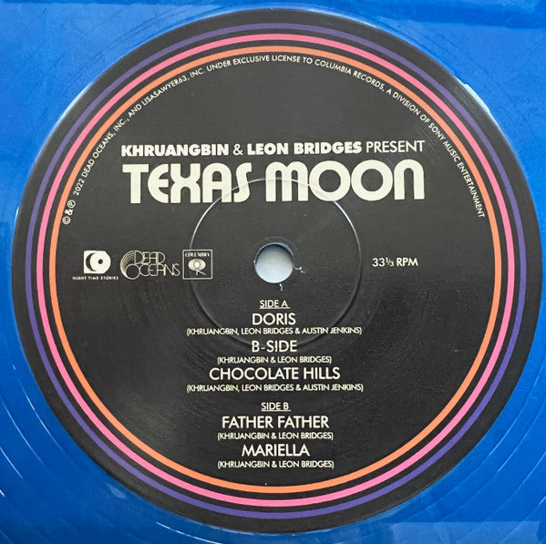 Khruangbin & Leon Bridges : Texas Moon (12", EP, Ltd, Blu)